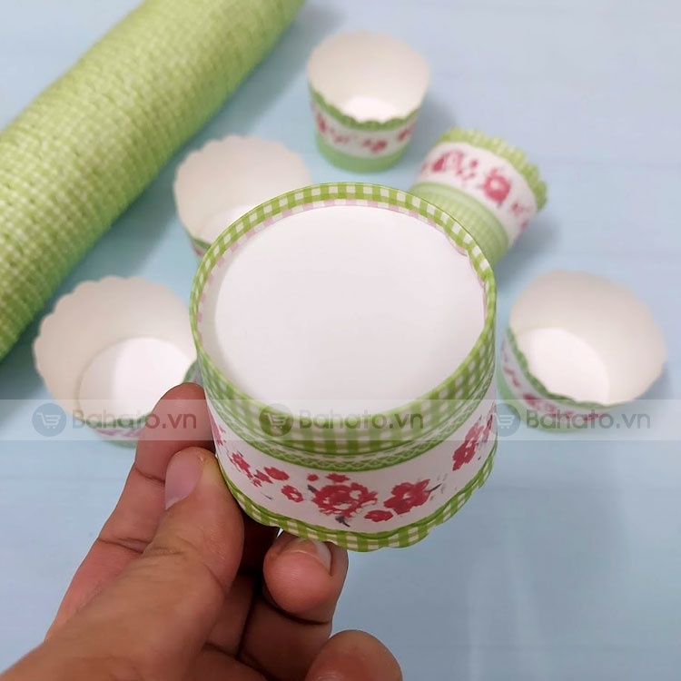 Cup giấy cứng làm bánh cupcake, muffin 6cm (50 cái)