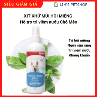 CHAI XỊT THƠM MIỆNG CHO CHÓ MÈO THÚ CƯNG Bioline Teeth Cleaning Spray Chai thumbnail