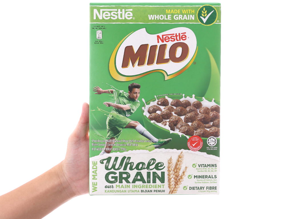 Ngũ cốc Nestlé Milo vị socola hộp 330g