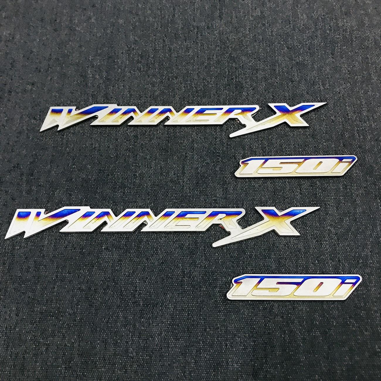 [NHÌN LÀ MÊ] Cặp tem logo, tem chữ nổi, decal chữ titan WINNER X,CHỮ 150i TITAN TRANG TRÍ XE (FULL TITAN )