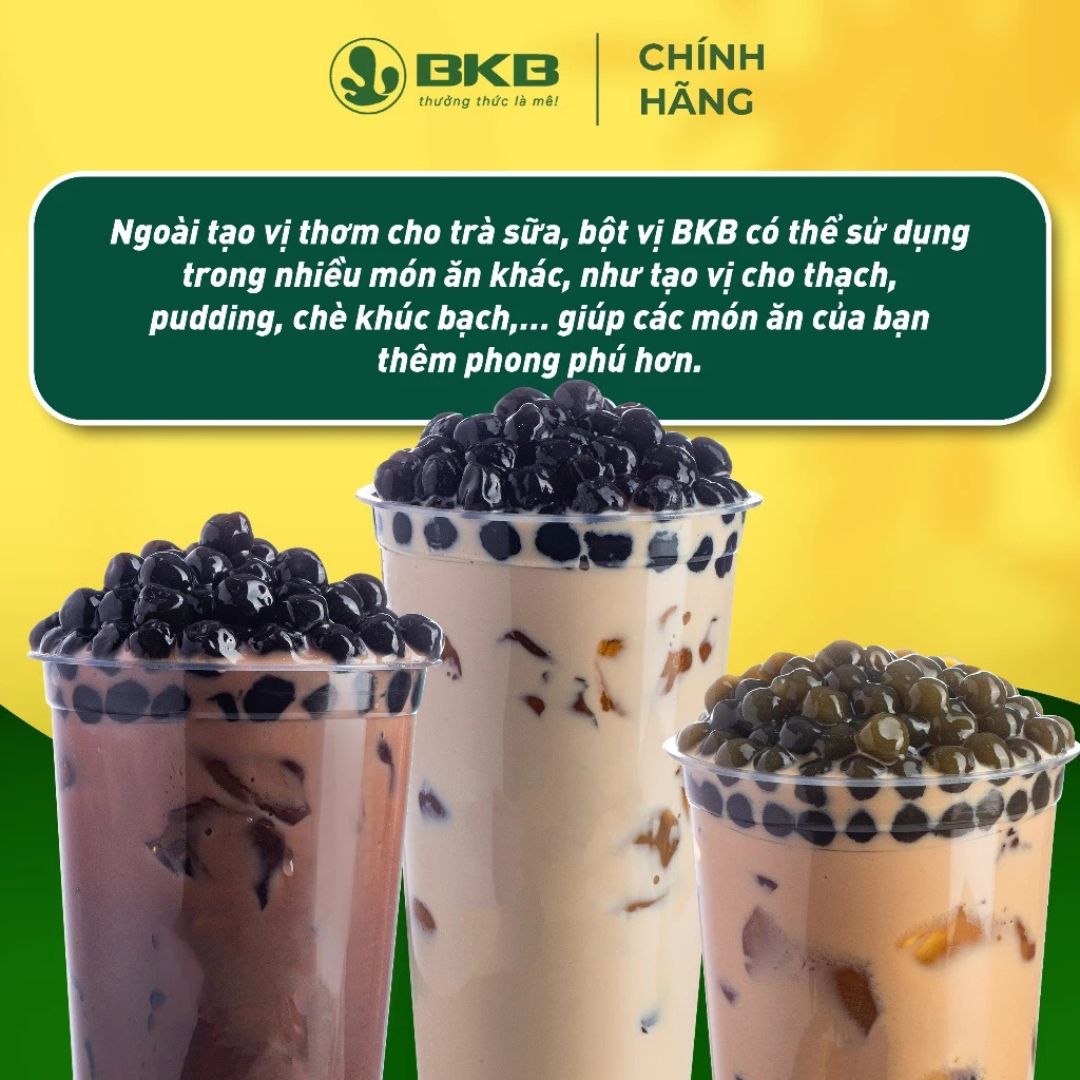 Bột Vị Pha Trà Sữa BKB 200g – Hương Vị Tự Nhiên, Hòa Tan Hoàn Toàn Trong Nước Lạnh (Tách từ túi 1kg)