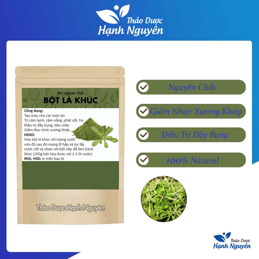 Bột lá khúc nguyên chất 100g - Thảo Dược Hạnh Nguyên