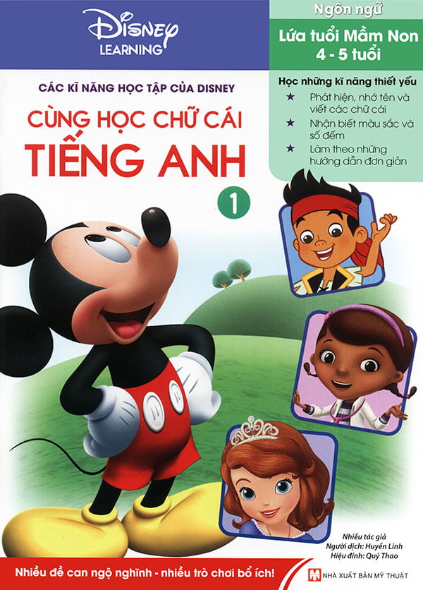 Fahasa - các kĩ năng học tập của disney - cùng học chữ cái tiếng anh tập 1
