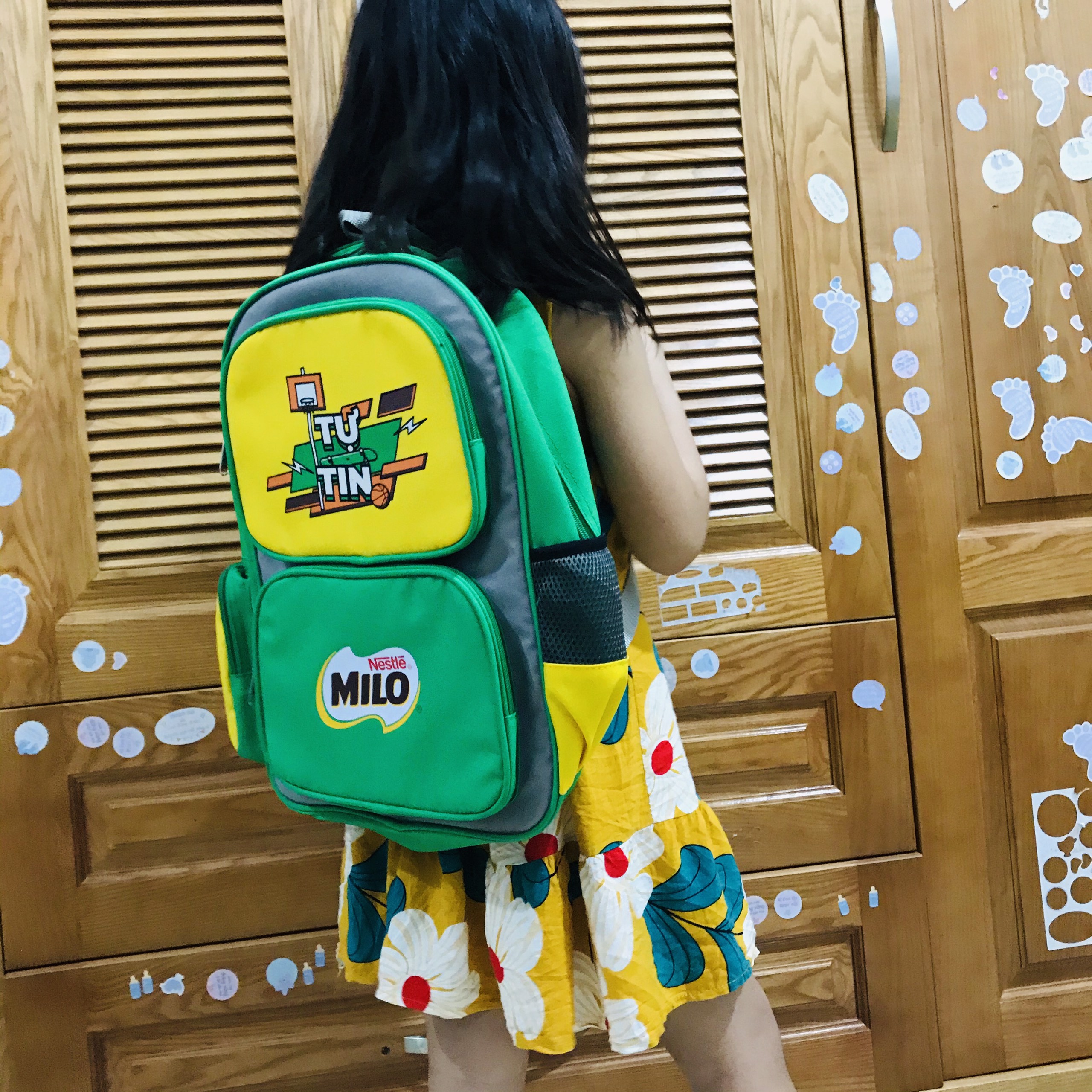 Balo milo nhiều ngăn cho bé