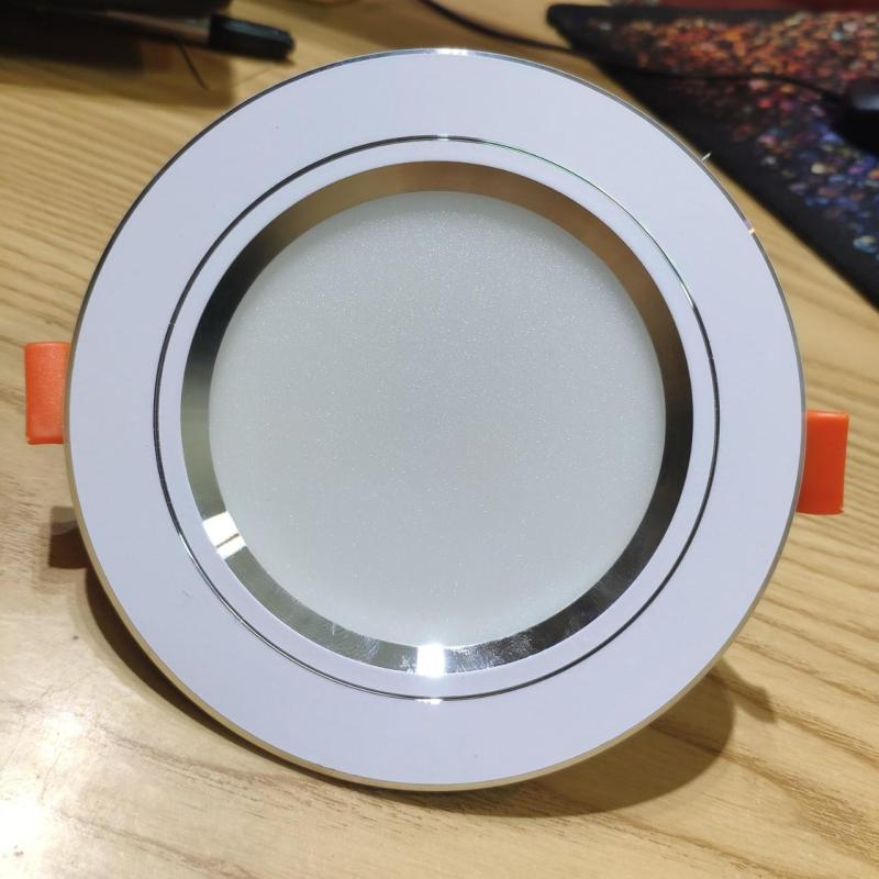Combo 20 Đèn led âm trần 7w,phi 90,3 chế độ màu,đế tản nhiệt nhôm hình lá