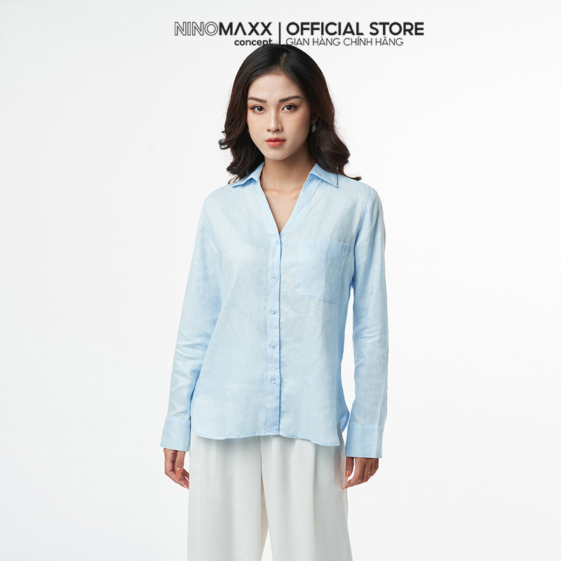N&M Áo sơ mi linen Nữ tay dài 2203021