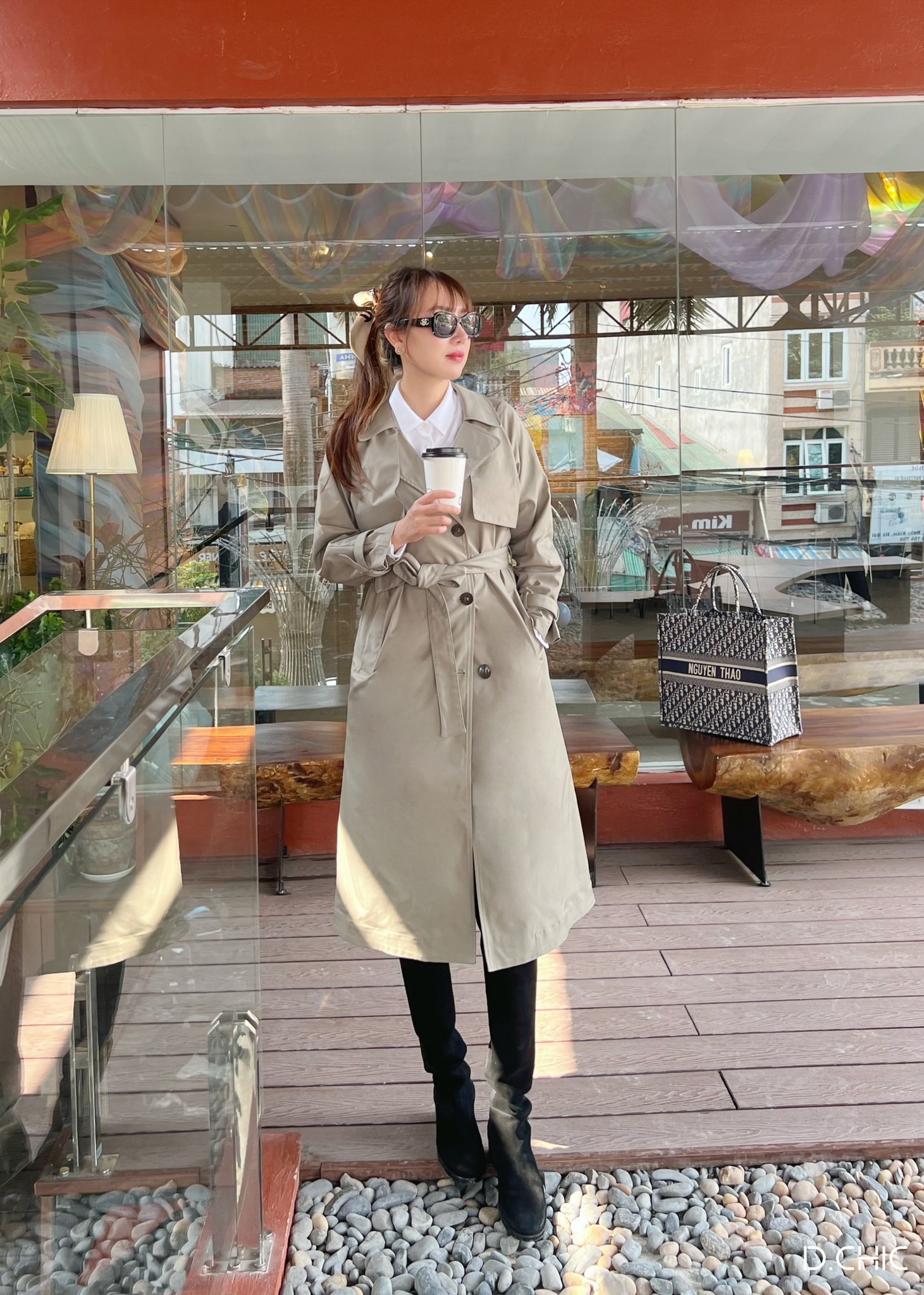 D.CHIC Áo Trench coat 3 cúc MS: 970276