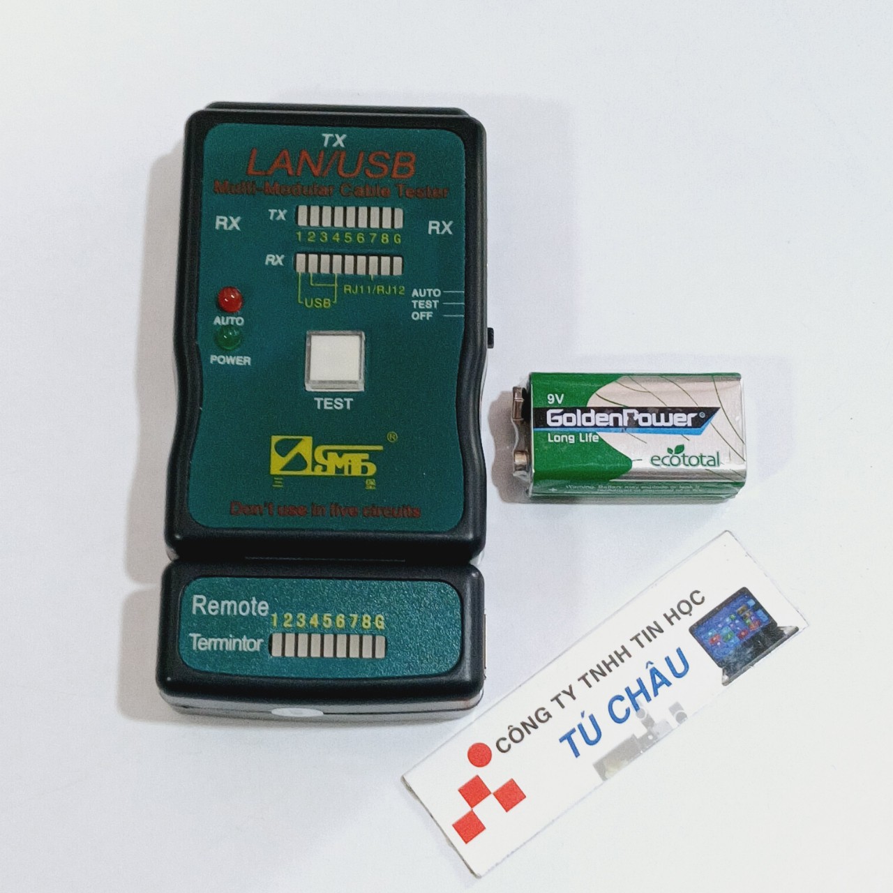Bộ test mạng ct 168 - dùng kiểm tra test cáp mạng rj45 - rj11 - cáp usb - cáp máy in 2.0