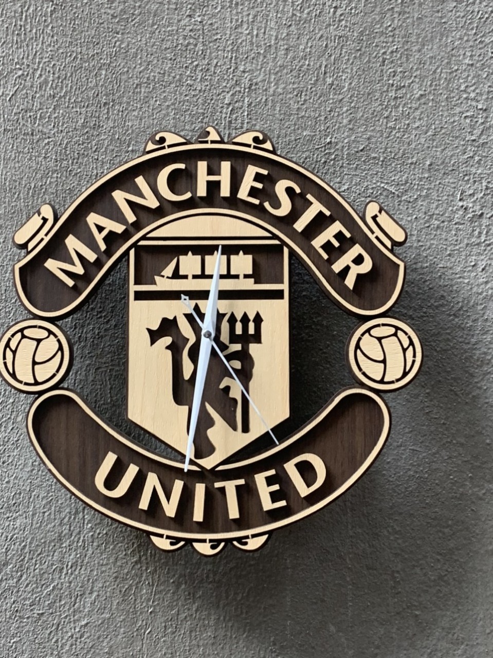 Đồng Hồ Bóng Đá Logo Clb MU Manchester United Treo Tường Bằng Gỗ ...