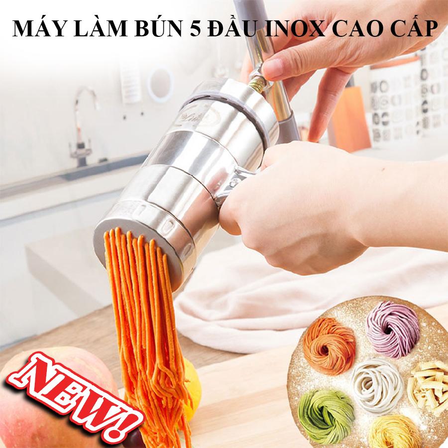 [HCM]Dụng Cụ Làm Bún Máy Làm Bún Tươi 5 Đầu Inox Cao Cấp Máy Làm Bún Mì Mini Gia Đình An toàn vệ sinh tuyệt đối Chất Lượng Hiệu Quả