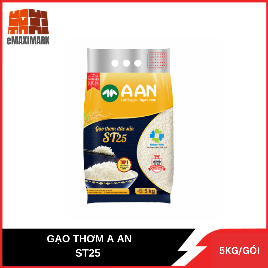 Gạo thơm st25 gạo a an túi 5 kg