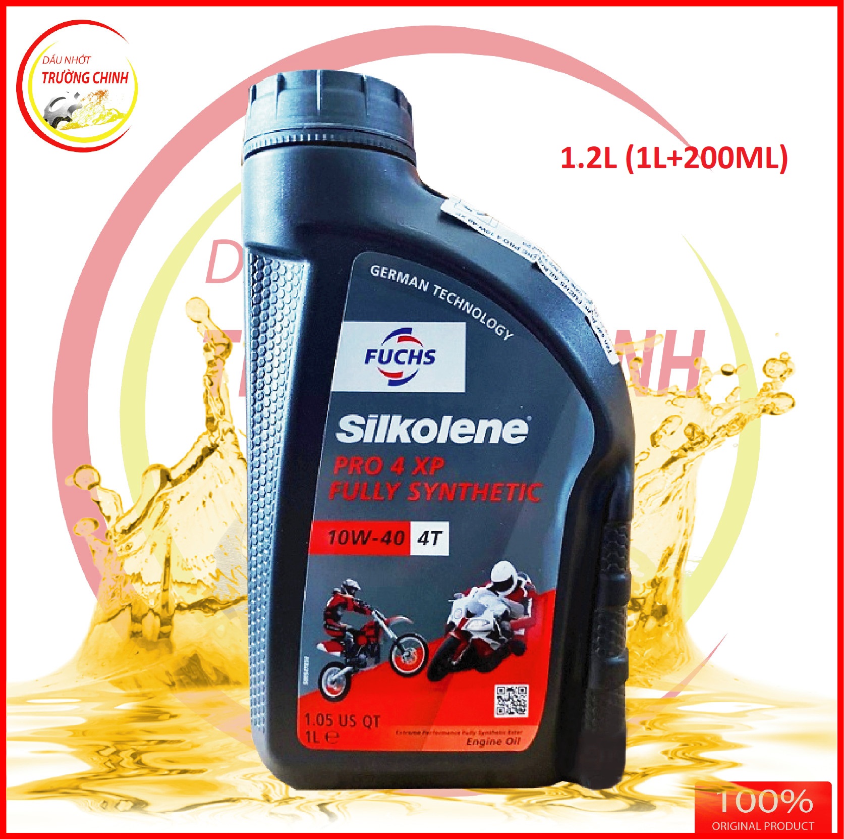 Nhớt fuchs silkolene pro 4 10w40 xp 4t 1.2l