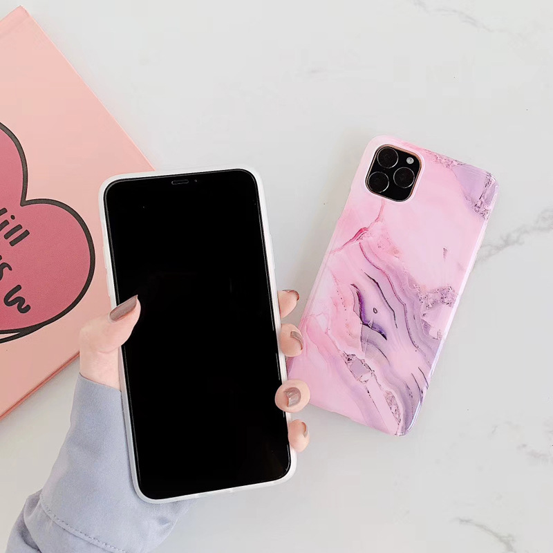 [HCM]Ốp iPhone Đá Cẩm Thạch Hồng Ngọc iPhone 7Plus/8Plus/X/Xs Max/11/11 Pro Max - ốp iphone