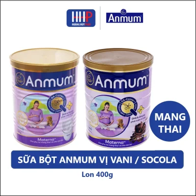 Date mới nhất - Sữa bột Anmum Materna Lon 400g Vị Vani - Socola