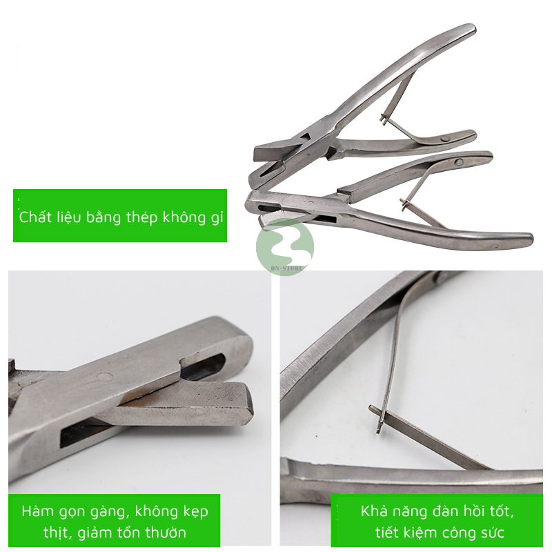 Kìm bấm rìa tai heo hình UV KR49
