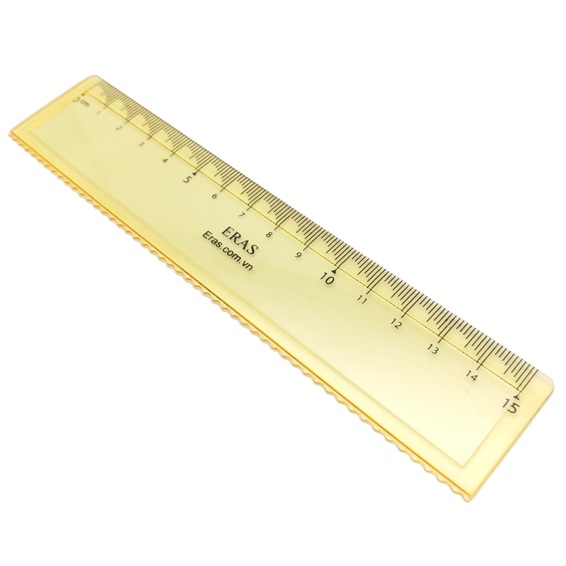 Thước Kẻ Nhựa Eras 15 cm E906 - Màu Vàng