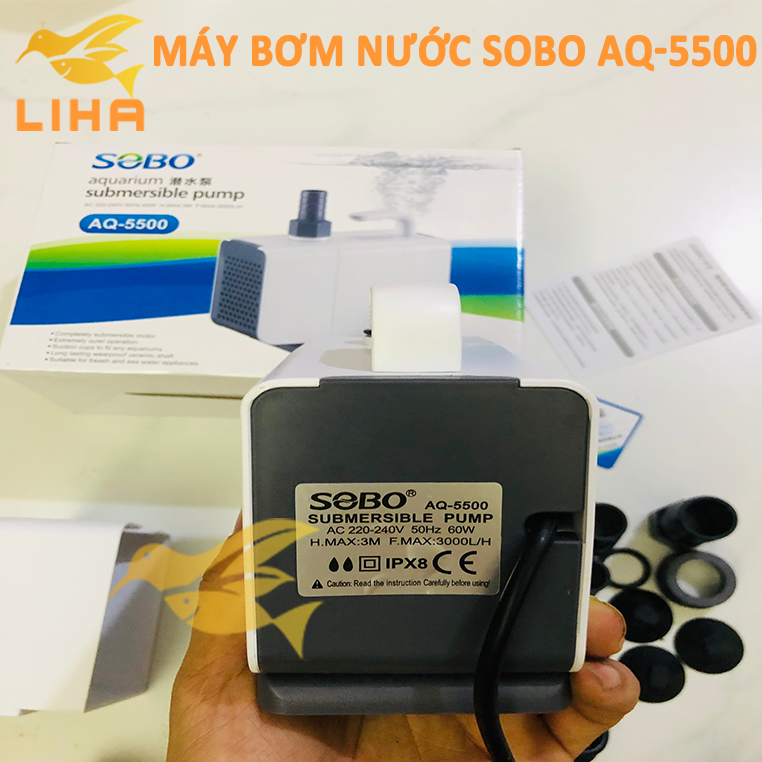 Máy Bơm Nước Sobo AQ-5500 (60W-3000L/H-3M) - Máy Bơm Bể Cá