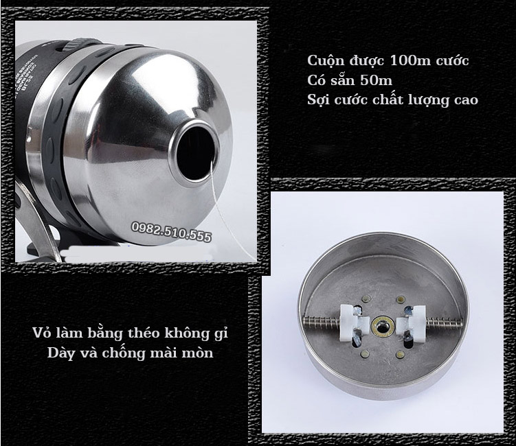 Máy Cuốn Cước Săn Cá inox 304