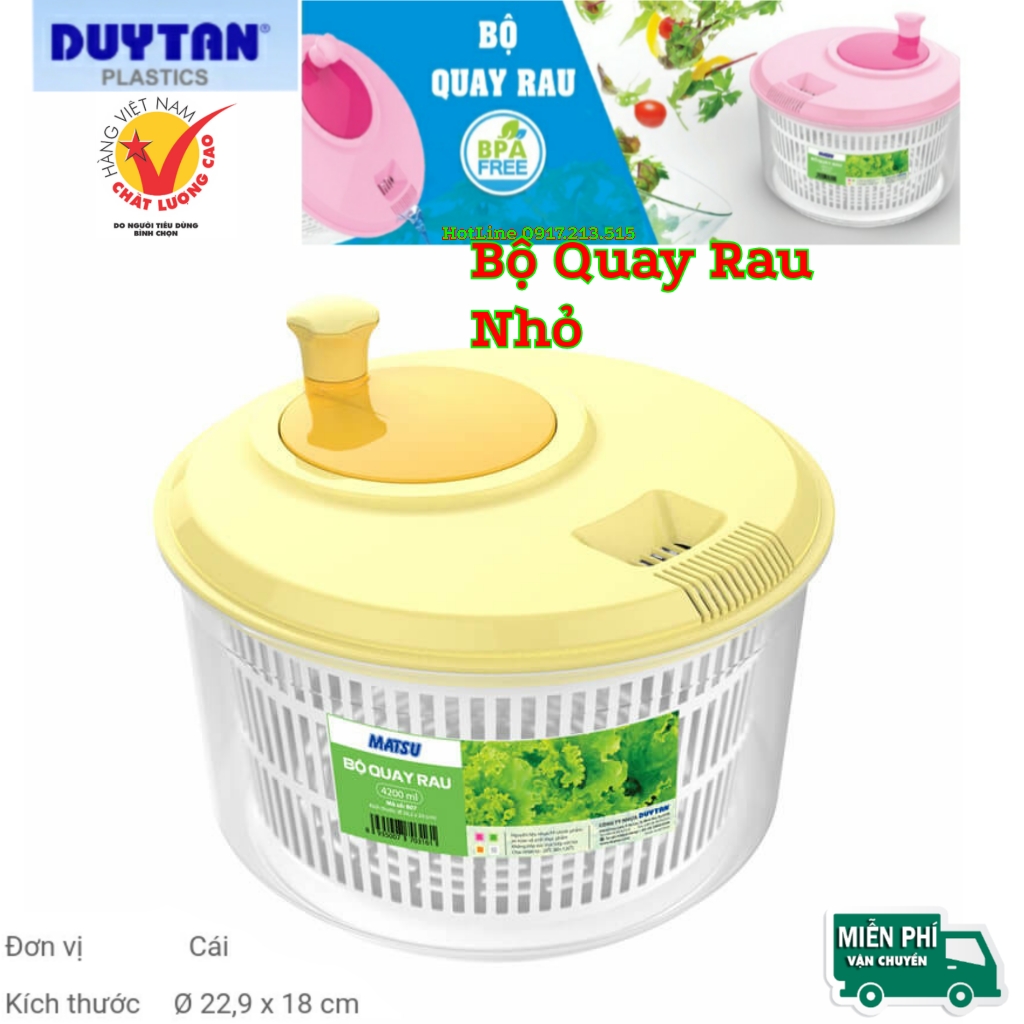 BỘ QUAY RAU NHỎ Ø 22.9 x 18 cm