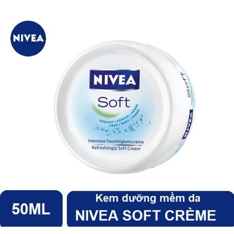 Kem Dưỡng Ẩm Toàn Thân Nivea Soft 50ml, giúp da luôn mềm mại mịn màng