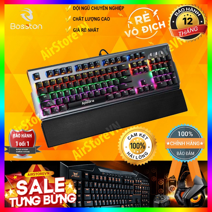 Ở Đâu Bán Bàn Phím Cơ | Top bán chạy Lazada Shopee Sendo Tiki 10 Bàn phím cơ game thủ Apedra MK-X90 Keyboard APEDRA MK- X90 (Phím cơ) Computer Keyboard APEDRA MK - X90 Keyboard APEDRA MK- X90 (Phím cơ – Chuyên Game, LED) Nơi bán Bàn phím cơ thủ Apedra MK-X90 - phím led nhiều