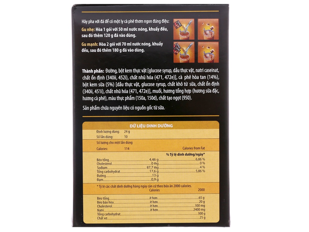 Cà Phê Sữa Café Phố Hộp 10 gói x 24g