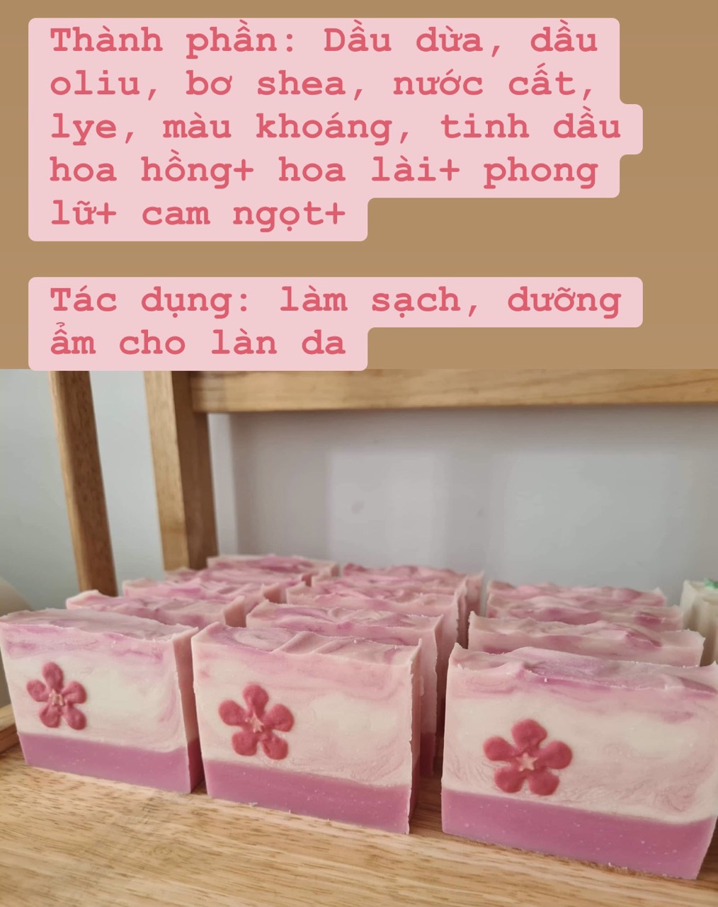 XÀ PHÒNG HANDMADE 100G (TẶNG LƯỚI TẠO BỌT) SALE MẠNH