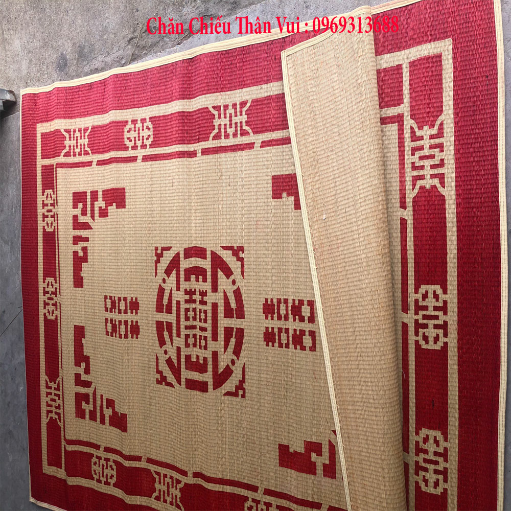 Chiếu Cói In Gấm - Chiếu Cói Thái Bình Kích Thước 1m5x1m9