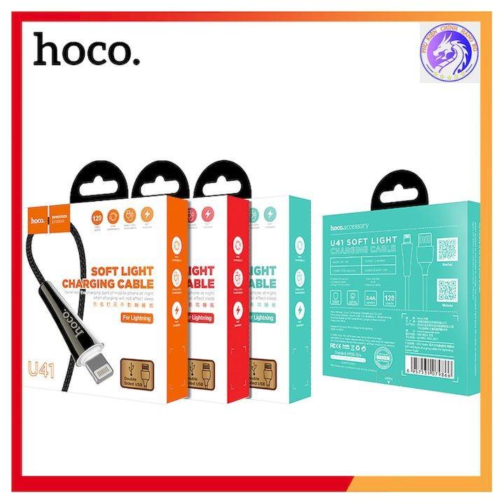 [HCM]Cáp Sạc U41 lightting có báo đèn cho iphone 1.2M 2.4A