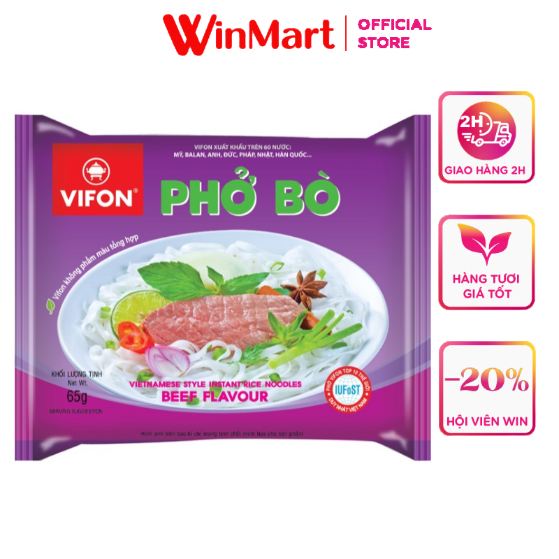 [Siêu thị WinMart] - Phở thịt bò Vifon gói 65g
