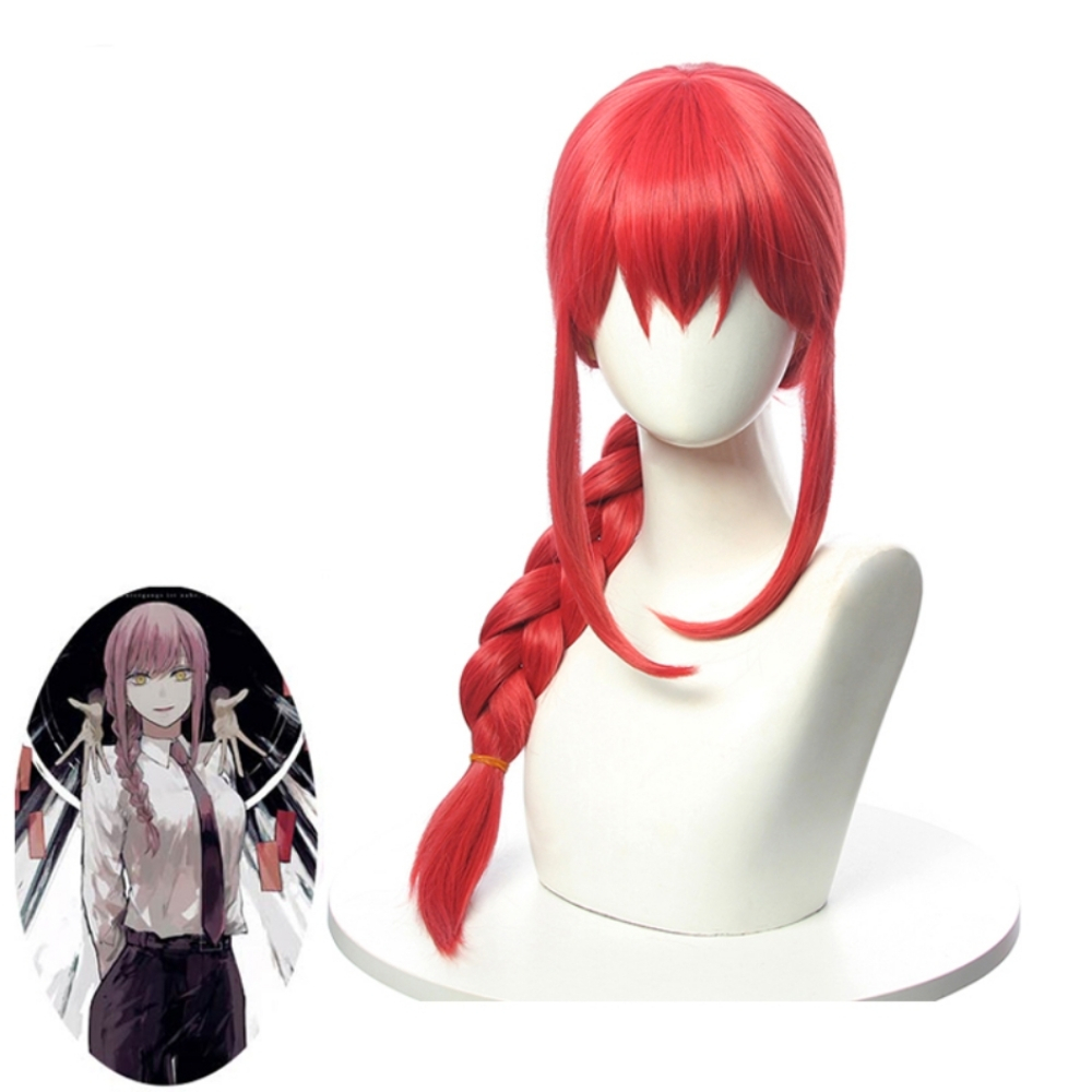 Wig/tóc giả Makima - Thợ săn Quỷ: Chainsaw Man màu đỏ hồng