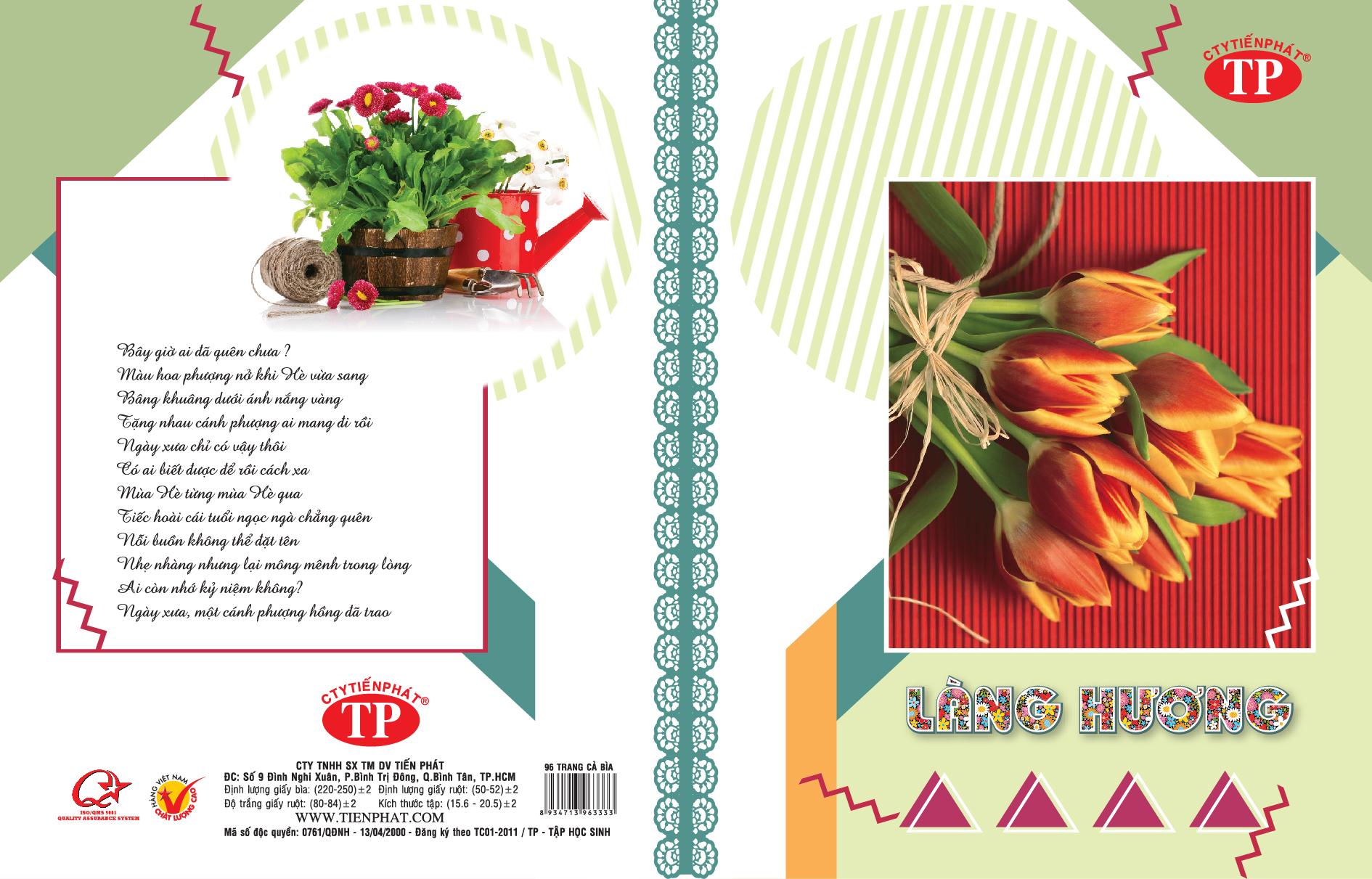 [HCM]Tập học sinh TIẾN PHÁT LÀNG HƯƠNG 100-200 trang giấy trắng mịn dày đẹp-Combo 3 cuốn tập