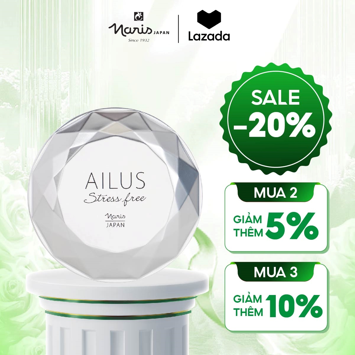 Phấn phủ Ailus Stress Free Face Powder 12g