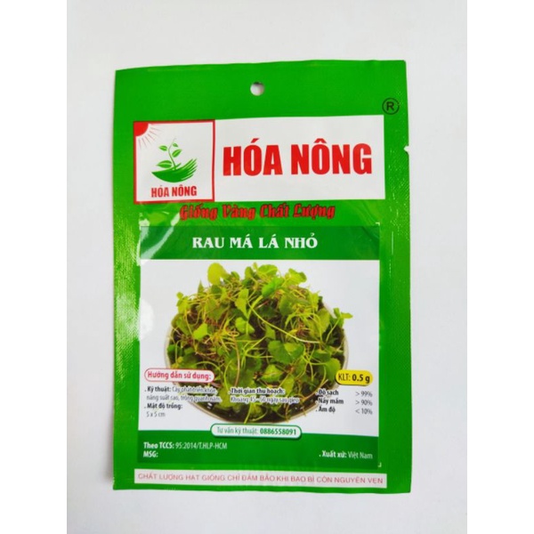 Hạt Giống Rau Má Lá Nhỏ gói 0,5gr