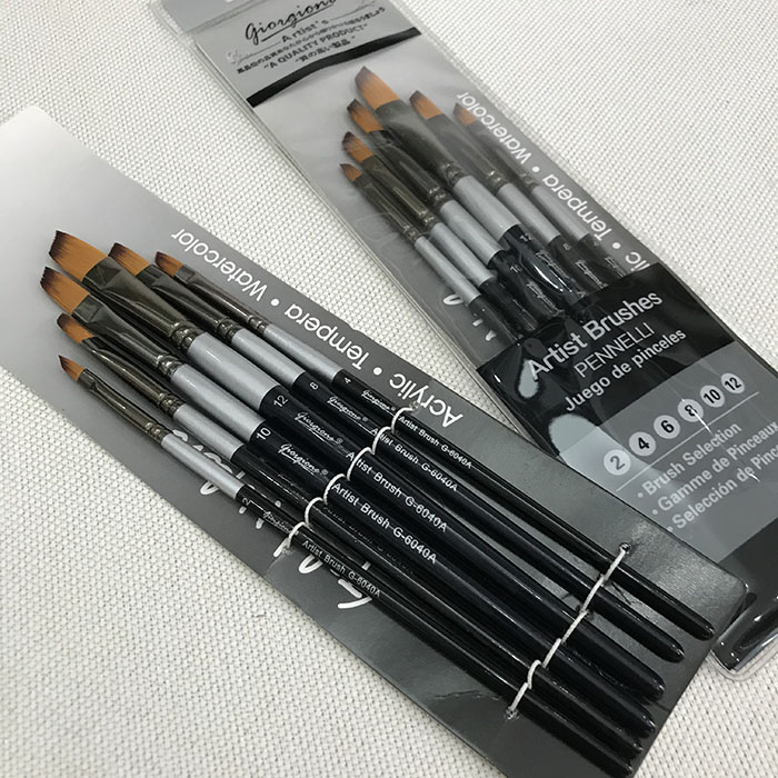 Cọ vẽ màu nước , vẽ màu acrylic - bộ cọ 6 cây vẽ màu nước - bộ cọ tốt 6 cây