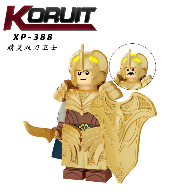 Đồ chơi lắp ráp minifigure đội quân Elf giáp vàng KT1050