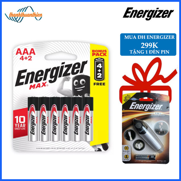 [HCM]Pin Energizer Alkaline Max AAA E92 4 tặng 2