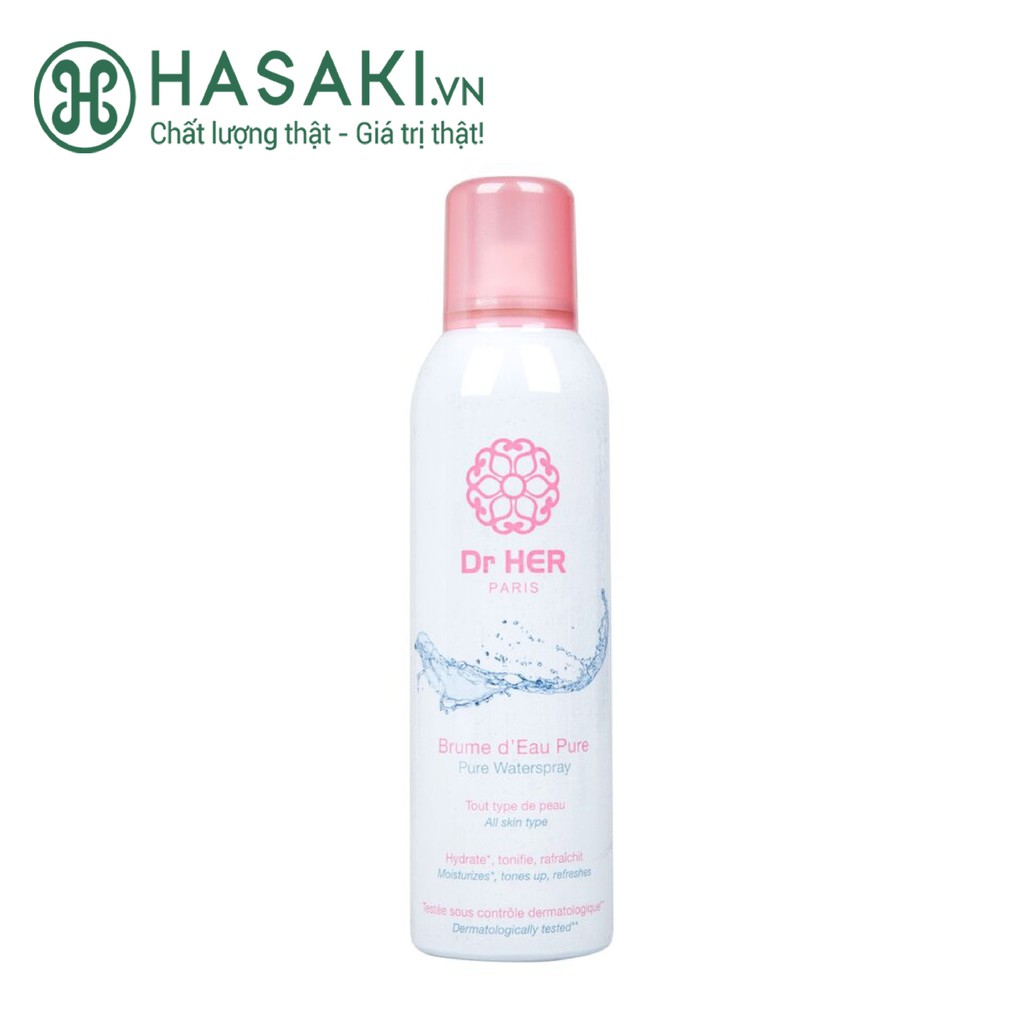Xịt khoáng dr her paris làm dịu da pure water spray 150ml