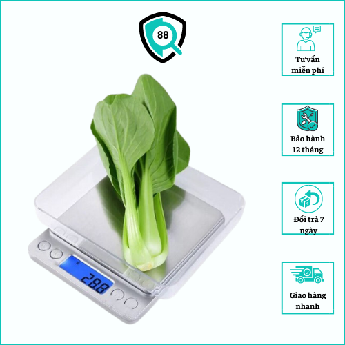 Cân điện tử mini 500g/0.01g để bàn kiểu dáng sang trọng, kèm đĩa cân tiện lợi
