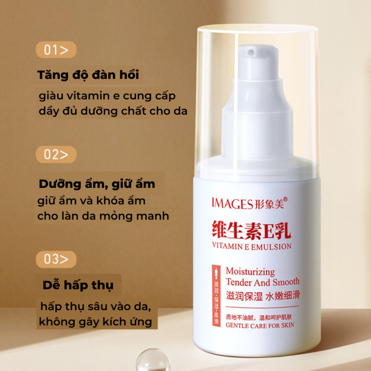 Sữa Dưỡng Da Vitamin E Cấp Ẩm, Làm Trắng Dịu Nhẹ Cho Da