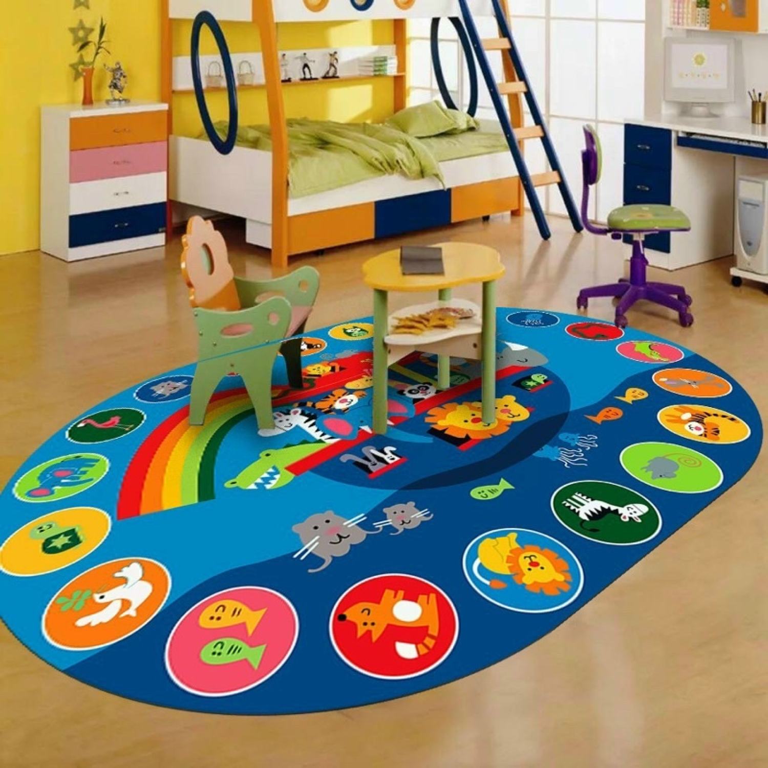 Thảm circle Montessori cao cấp kích thước 1.6mx2m20 và 2m*3m