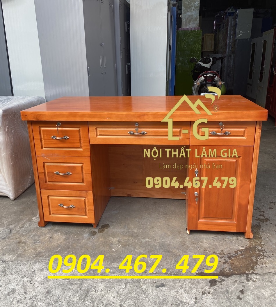 Bàn làm việc nguyên khối gỗ sồi nguyên khối - bàn giám đốc