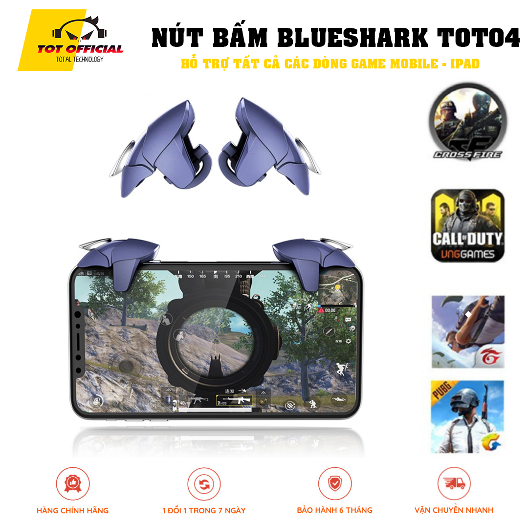 Bộ 2 nút bắn pubg, freefire giá rẻ blue shark tot04
