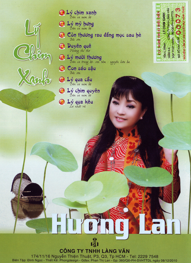 Bộ 5 đĩa CD nhạc tiếng hát Hương Lan 8(phôi đĩa nhật)
