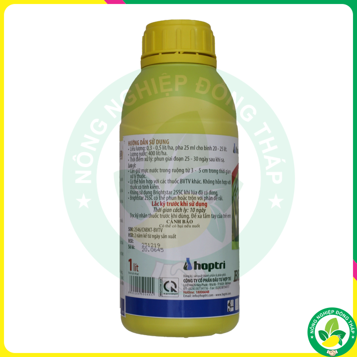 BRIGHSTAR 25SC-Paclobutrazol chai 1 lít