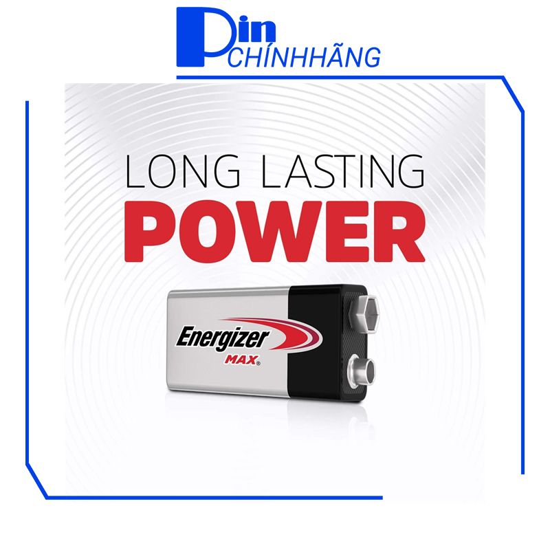 Pin Energizer 9V Alkaline không sạc dùng cho các thiết bị đo, micro không dây, máy cassette