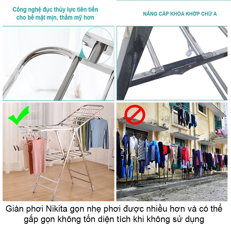 Giàn phơi đồ thông minh đa năng - Gấp gọn cao cấp - 2024