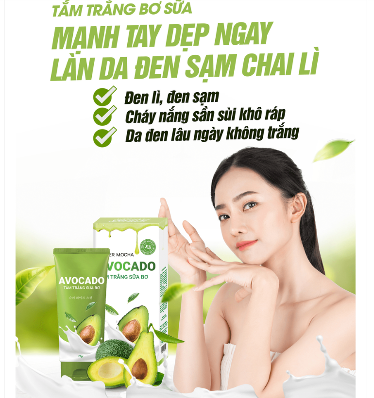 TẮM TRẮNG BODY BƠ SỮA SUPER MOCHA-AVOCADO