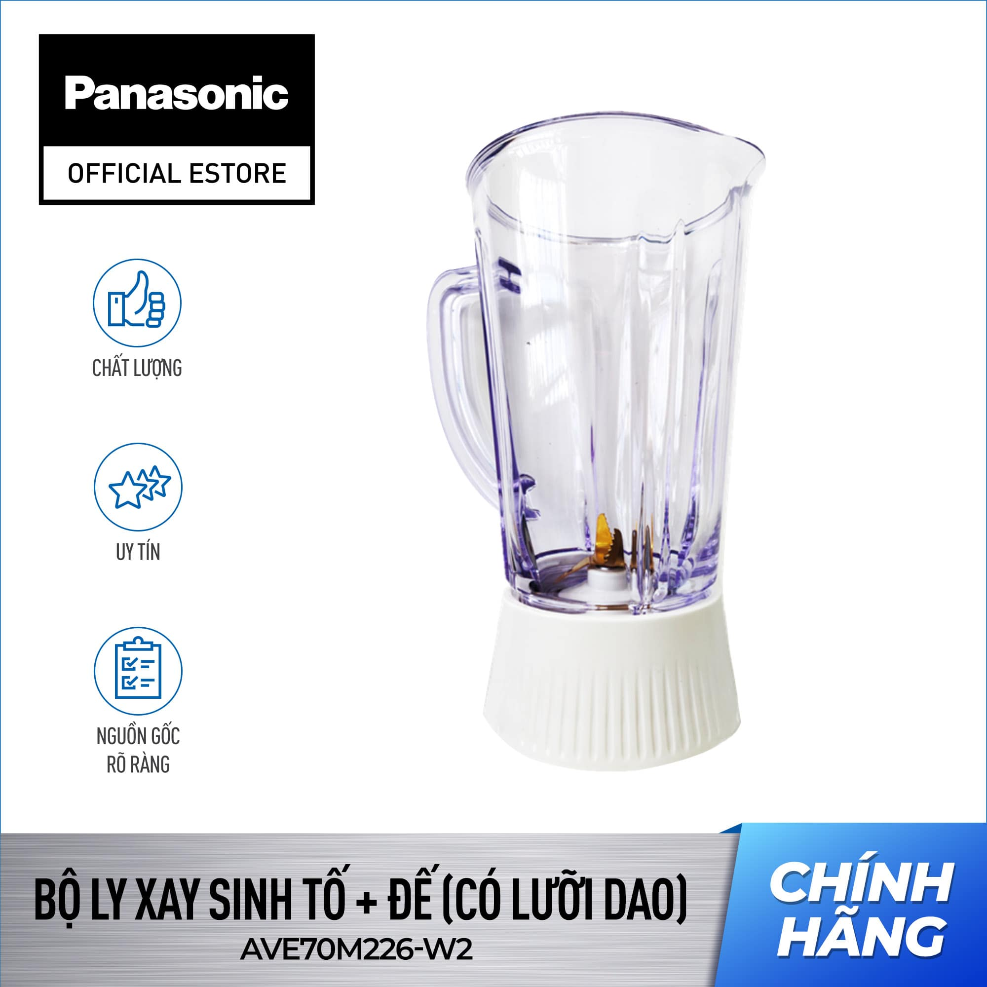 Bộ ly xay sinh tố + đế MX-SM1031SRA MX-GM1011HRA MX-GM1011GRA của Máy xay Panasonic (có lưỡi dao) AVE70M19841X0V