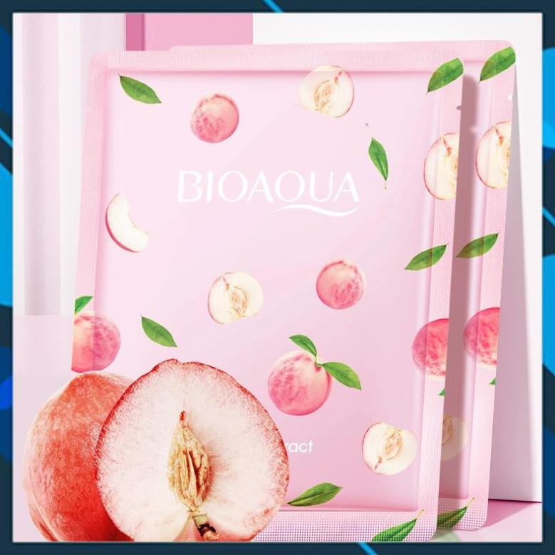 Mặt nạ giấy Bioaqua Trái Đào Peach Extract Hexacpeptid Extract giúp dưỡng ẩm, làm trắng, chăm sóc da chuyên sâu 25ml